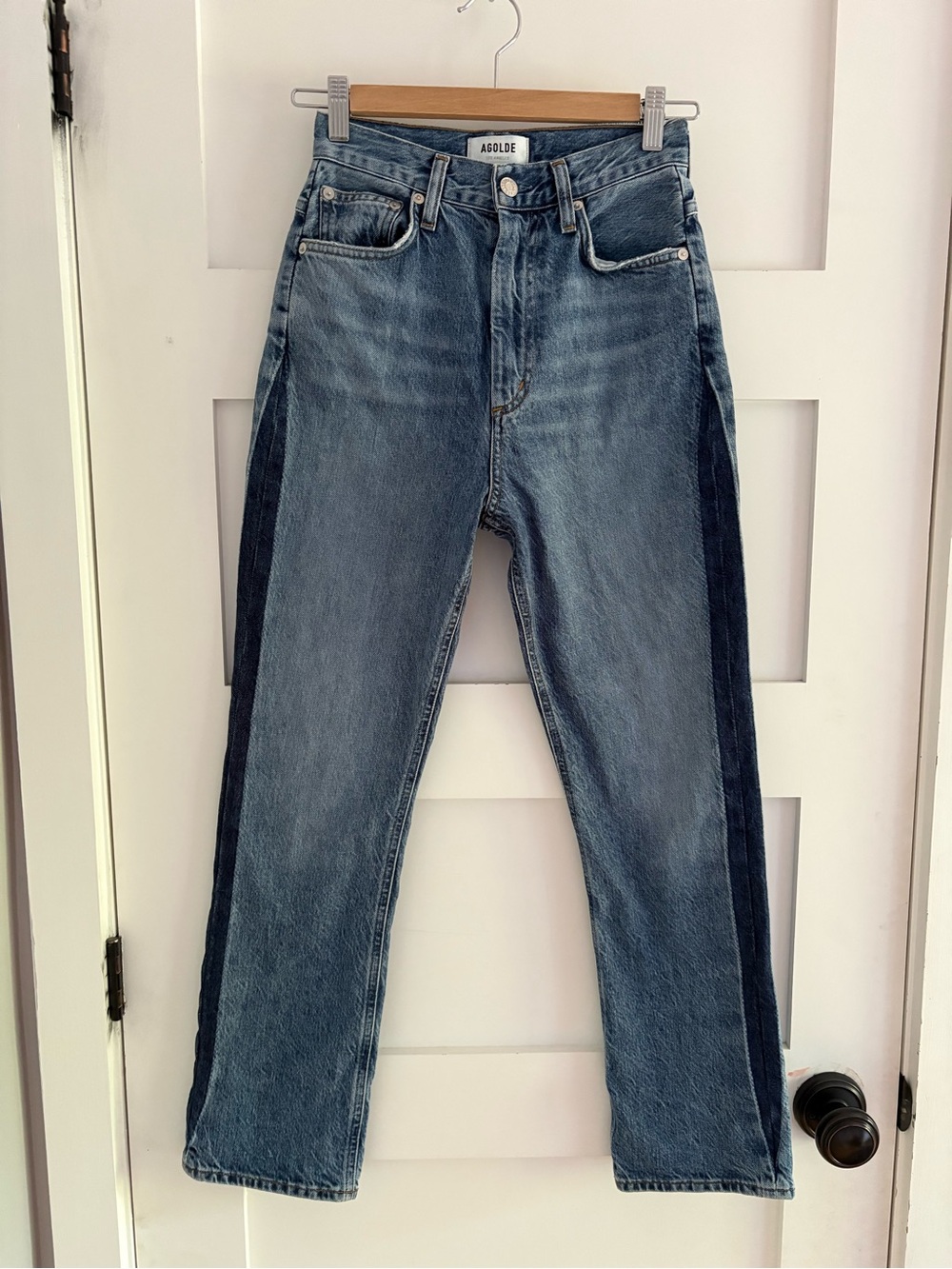 AGOLDE Pinch Waist High Rise Kick Flare Jeans in Queue size 23